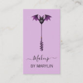 ゴシック様式のこうもりをテーマにしたマスカラの杖メイクアップ 名刺 (正面)