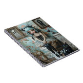 ゴシック様式のアニメ・フェアリー&キャット・イン・バスルームパーソナライズされた ノートブック (右側)