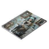 ゴシック様式のアニメ・フェアリー&キャット・イン・バスルームパーソナライズされた ノートブック (左側)