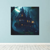 ゴシック様式のアーケインの魔法の風景1 キャンバスプリント (インサイチュ (ウッドフロア))