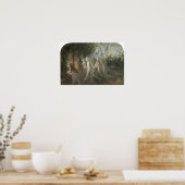 ゴシック様式のアーチを通して見ている妖精, c.1864 ポスター (キッチン)