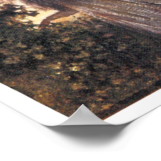 ゴシック様式のアーチを通して見る妖精 ポスター (角)