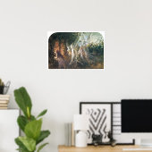 ゴシック様式のアーチを通して見る妖精 ポスター (ホームオフィス)