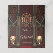 ゴシック様式のアーチスカル。 プレイスカード (外部開封)