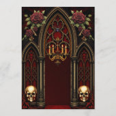 ゴシック様式のアーチスカル。 メニュー (裏面)