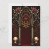 ゴシック様式のアーチスカル。 招待状 (裏面)