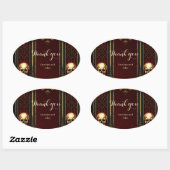 ゴシック様式のアーチスカル 楕円形シール (シート)