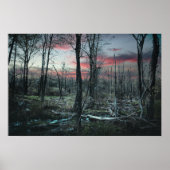 ゴシック様式のアートの暗い沼地の森 ポスター (正面)