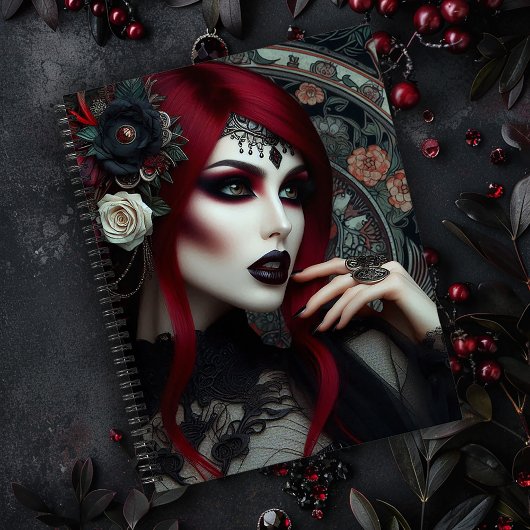 ゴシック様式のアールヌーボー女性 ノートブック