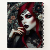 ゴシック様式のアールヌーボー女性 ノートブック (裏面)