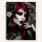 ゴシック様式のアールヌーボー女性 ノートブック (正面)