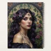 ゴシック様式のアールヌーボー女性 プランナー手帳 (裏面)