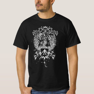 ゴシック様式のイーグルクレスト幽霊のよく出る – 紋章スカル Tシャツ