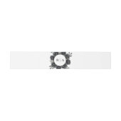 ゴシック様式のウェディングブラックフラワー招待状ベリーバンド 招待状ベリーバンド (フラット)