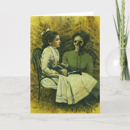 ゴシック様式のウルフチャイルド挨拶カード カード (正面)