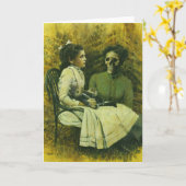 ゴシック様式のウルフチャイルド挨拶カード カード (黄色い花)