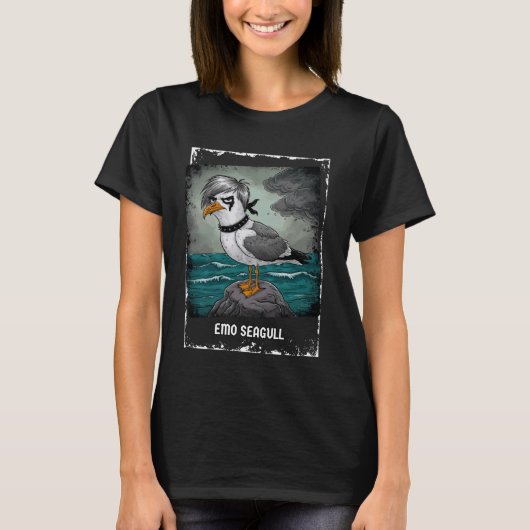 ゴシック様式のエモシーガル暗くて神経質なメランコール風 Tシャツ (正面)
