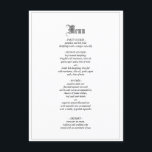 ゴシック様式のエレガントなウェディングディナーメ縁どニュー メニュー<br><div class="desc">このゴシッカスタマイズクのメインスパイアニューをパーソナライズ結婚。編集オプションが使用可能。</div>