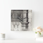 ゴシック様式のエンタブラチュアと首都 スクエア壁時計 (ホーム)