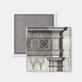 ゴシック様式のエンタブラチュア マグネット (正面/裏面)