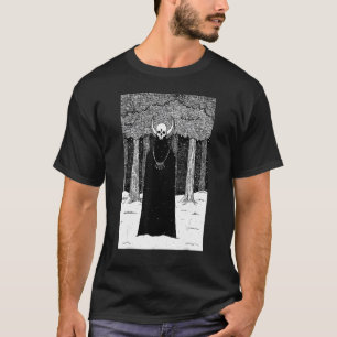 ゴシック様式のオカルト暗黒サタン非神聖な魔術師グン Tシャツ