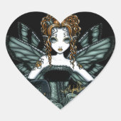 ゴシック様式のオートクチュール蝶フェアリーのシール ハートシール (正面)