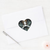 ゴシック様式のオートクチュール蝶フェアリーのシール ハートシール (封筒)