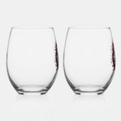 ゴシック様式のカップルスカルとバラ ステムなしワイングラス (右)