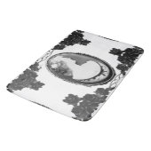 ゴシック様式のカメオとバラデザイン バスマット (アングル)