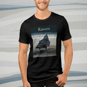 ゴシック様式のカラスのアーバンブラックバード トライブレンドTシャツ