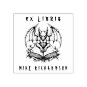 ゴシック様式のガーゴイル警備本ホラーEx Libris ラバースタンプ (インプリント)
