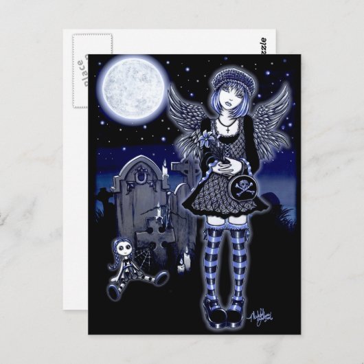 ゴシック様式のガーディアンエンジェルポストカード「タビタ」 ポストカード (正面/裏面)