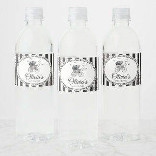ゴシック様式のキャリッジハロウィーンのベビーシャワー ペットボトルラベル