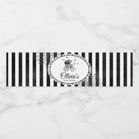 ゴシック様式のキャリッジハロウィーンのベビーシャワー ペットボトルラベル (シングルラベル)