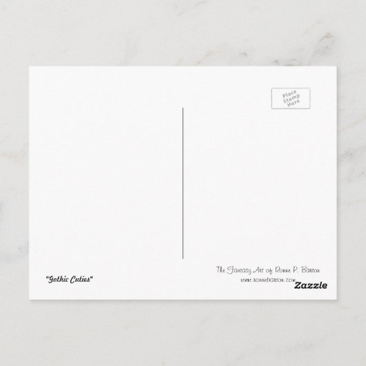 ゴシック様式のキュティーズのはがき ポストカード (裏面)