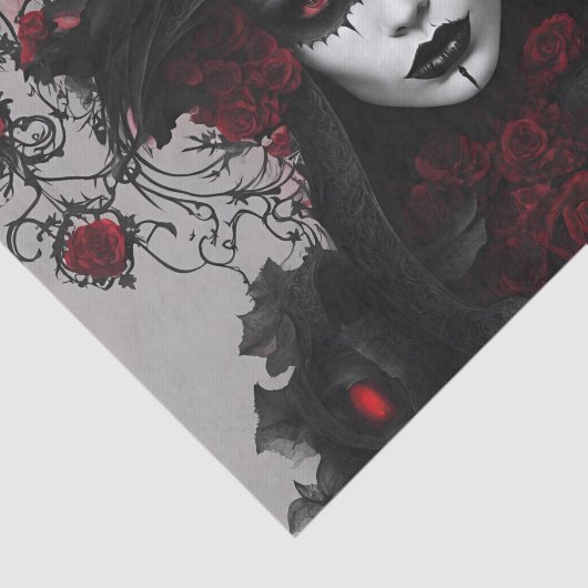 ゴシック様式のクイーンハロウィーンデコパージュ 薄葉紙 (詳細)
