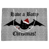 ゴシック様式のクリスマスこうもりフェスティバル ラージペーパーバッグ (正面)