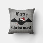 ゴシック様式のクリスマスこうもり装飾 クッション (裏面)