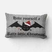 ゴシック様式のクリスマスこうもり装飾 ランバークッション (裏面)