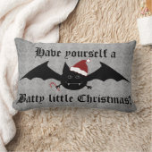 ゴシック様式のクリスマスこうもり装飾 ランバークッション (ブランケット)