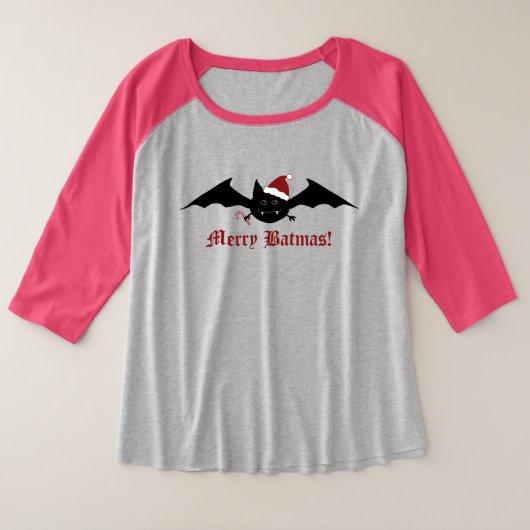 ゴシック様式のクリスマスこうもり Tシャツ (デザイン正面)