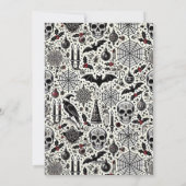 ゴシック様式のクリスマスカード – ヴィンテージダークホリデーあいさつ シーズンカード (裏面)