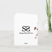 ゴシック様式のクリスマスキャンドルオーナメント シーズンカード (裏面)