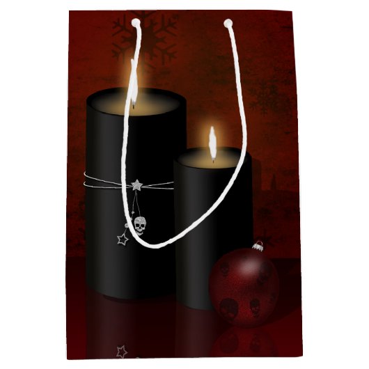 ゴシック様式のクリスマスキャンドルオーナメント ミディアムペーパーバッグ (正面)