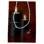 ゴシック様式のクリスマスキャンドルオーナメント ミディアムペーパーバッグ (裏面)