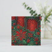 ゴシック様式のクリスマスグリーティングカード (スタンド正面)