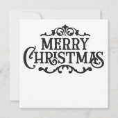 ゴシック様式のクリスマスグリーティングカード (裏面)