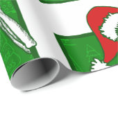 ゴシック様式のクリスマスコーヒー骨格の恐怖 ラッピングペーパー (ロールコーナー)