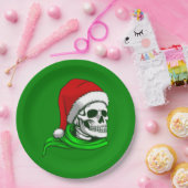 ゴシック様式のクリスマスサンタスカル骨格 ペーパープレート (パーティー)