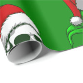 ゴシック様式のクリスマスサンタスカル骨格 ラッピングペーパー (ロールコーナー)